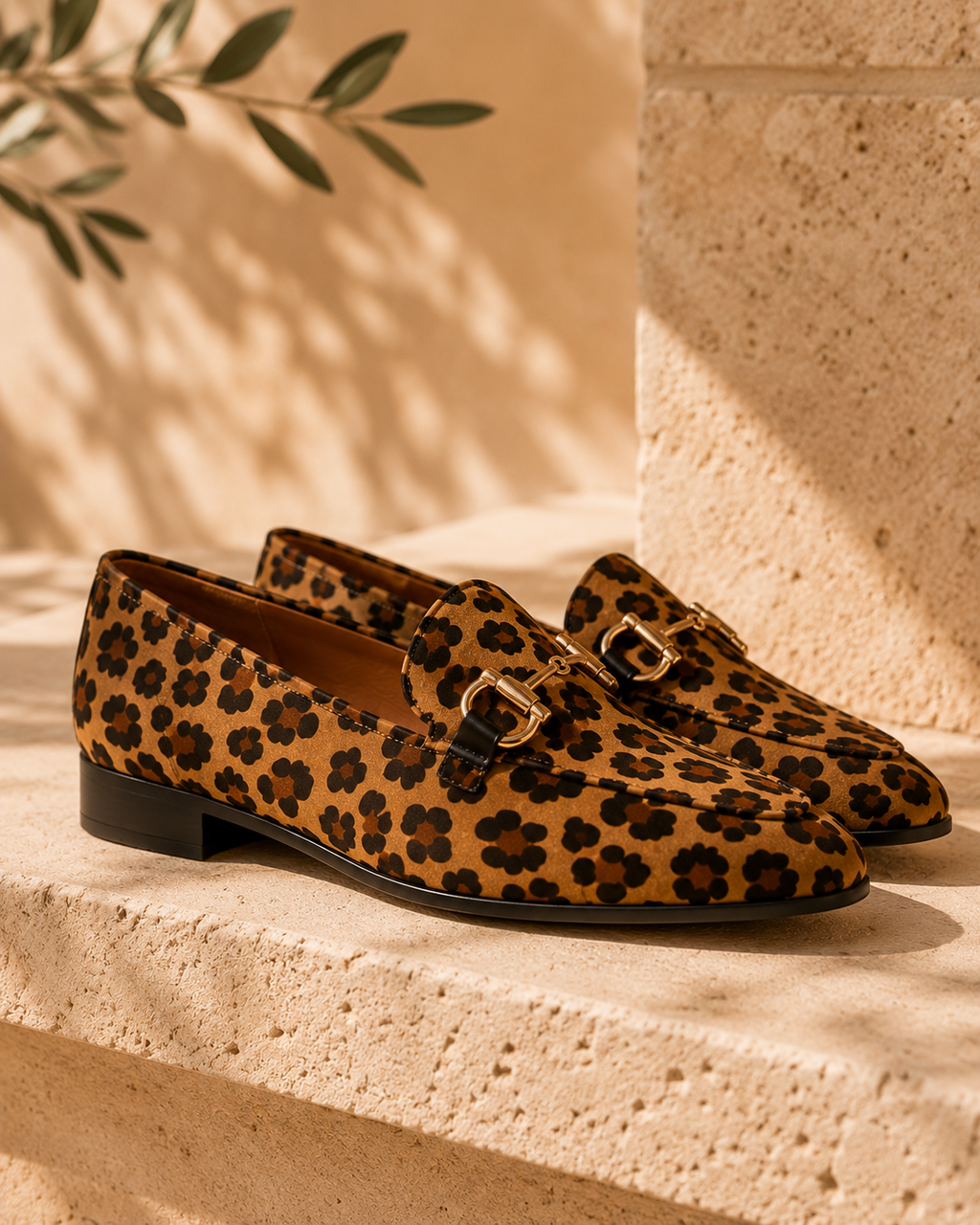 Mocasines con Estampado de Leopardo | Mujer Hechos a Mano