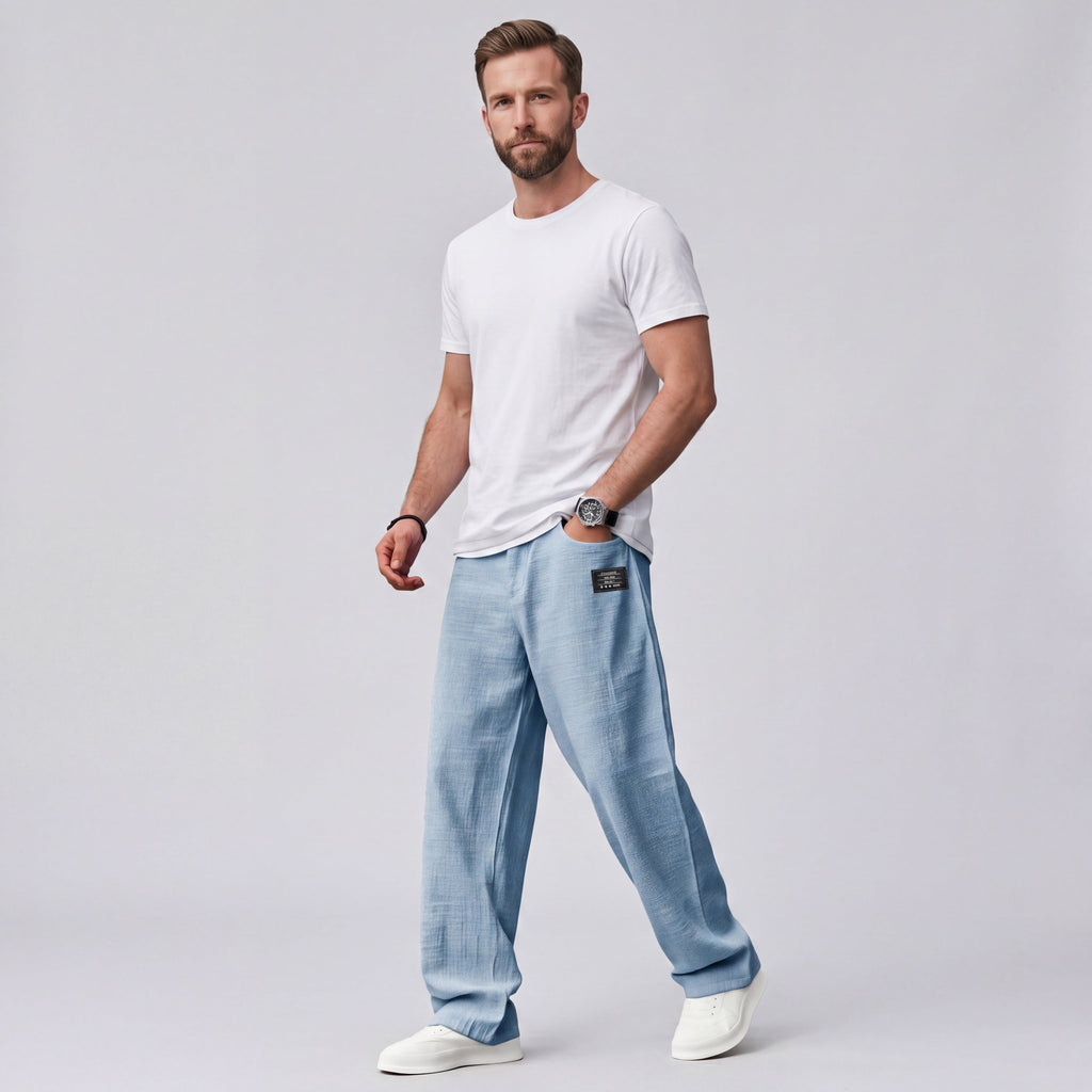Gabriel Men's Lightweight Straight-Leg Trousers
