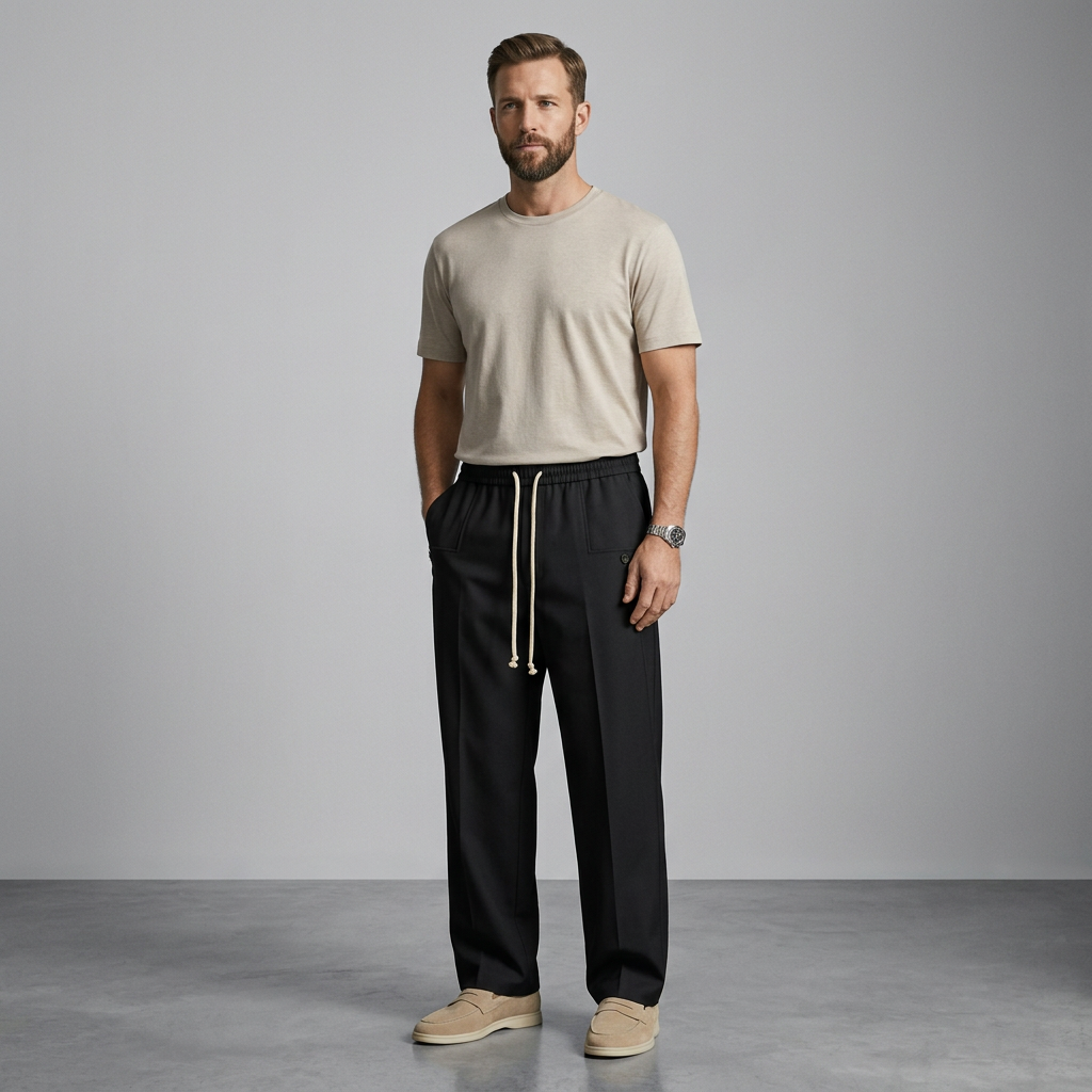 DARIO | Pantalón Elegante para Hombre con Cordón Ajustable y Corte Moderno