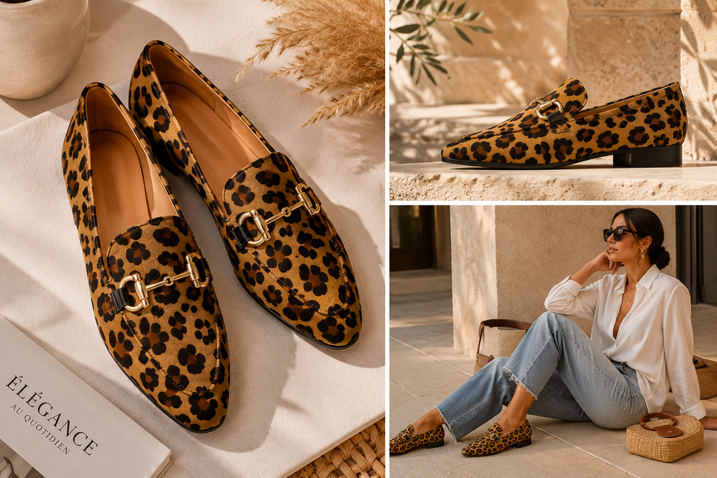 Mocasines con Estampado de Leopardo | Mujer Hechos a Mano