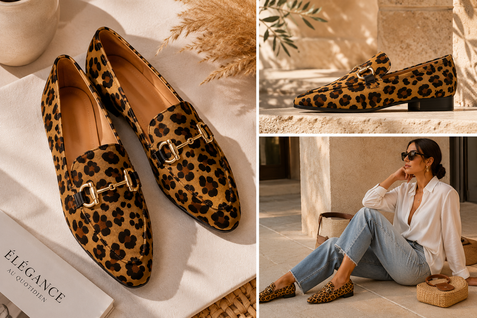 Mocasines con Estampado de Leopardo | Mujer Hechos a Mano