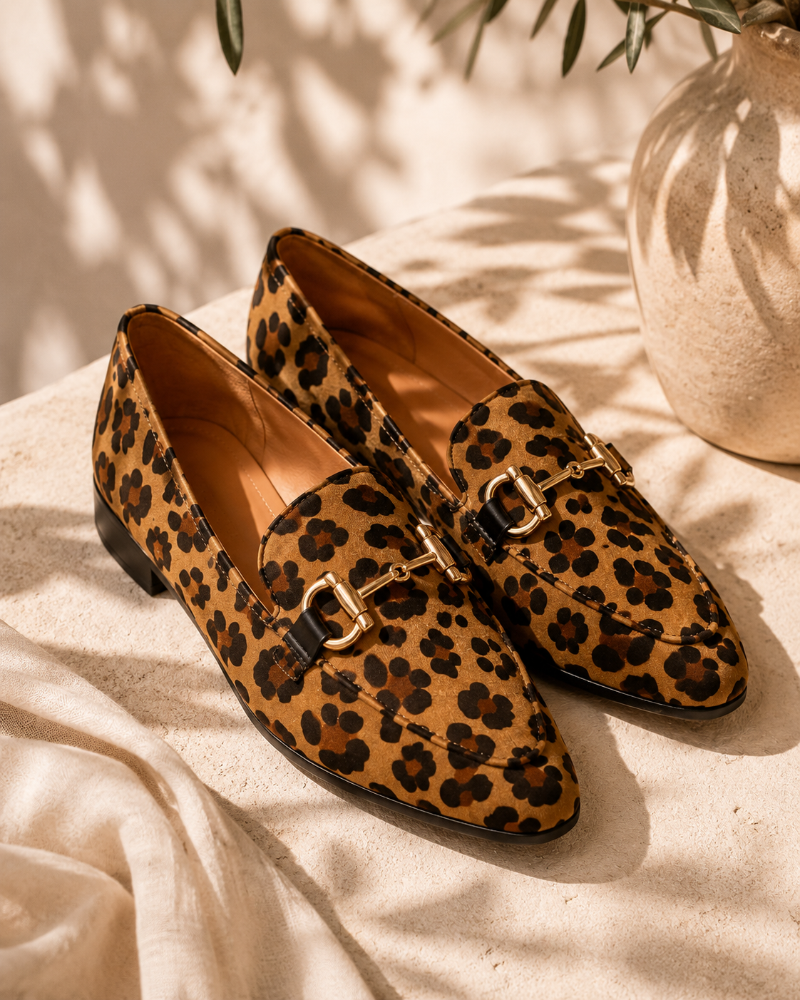 Mocasines con Estampado de Leopardo | Mujer Hechos a Mano