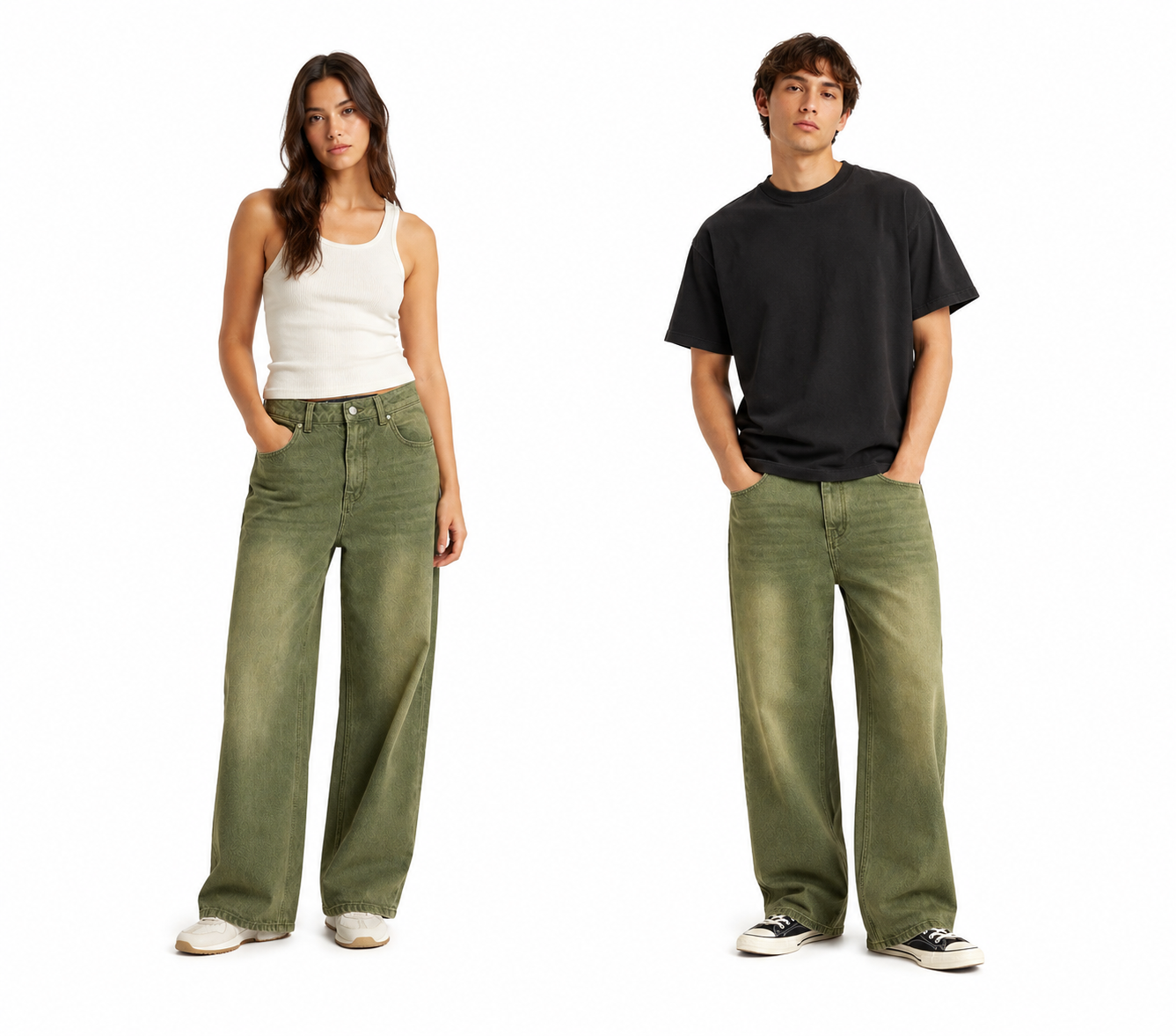 ModaVibes Pantanoles Premium Denim Baggy Essentials Unisex Jeans